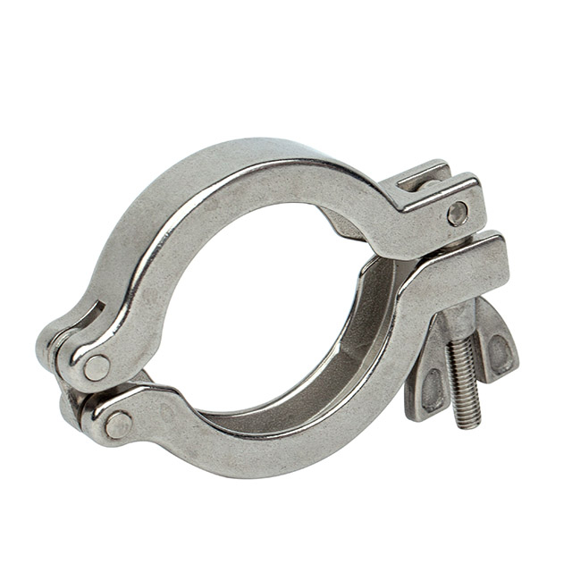 Conjunto de virola de abrazadera de tres piezas de acero inoxidable sanitario