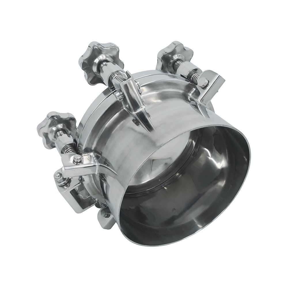 Cubierta de boca de acceso redonda circular de la presión del acero inoxidable SS304 higiénico sanitario