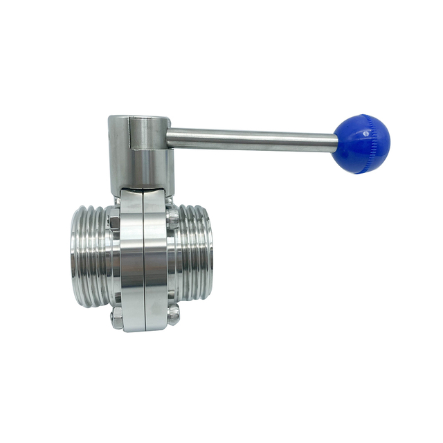 Válvula de mariposa sanitaria de rosca 3A para industrias químicas