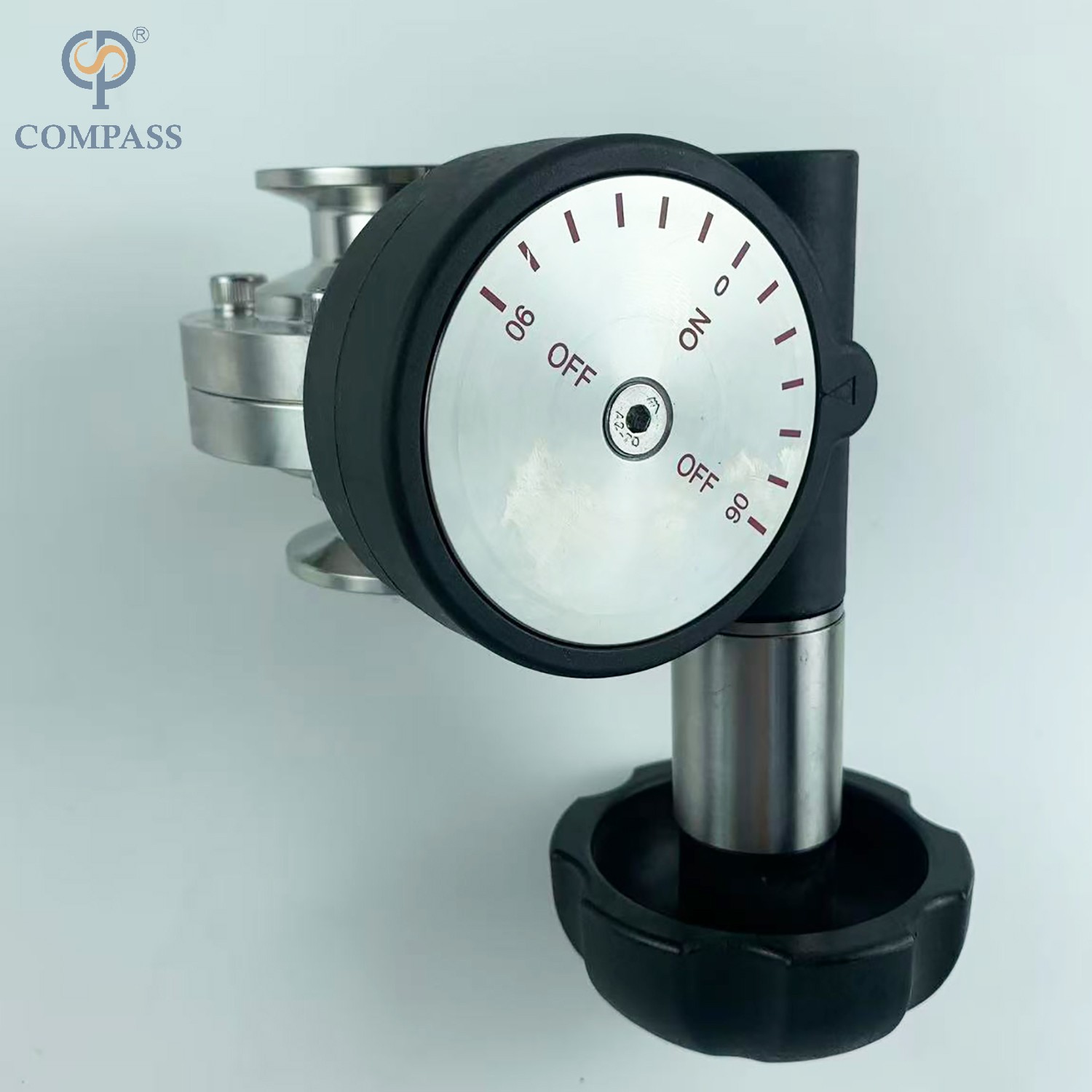 VÁLVULA DE BUFFERFLY DE MICRO AJUSTE CON SUJECIÓN SANITARIA MANUAL SMS DE GRADO ALIMENTARIO SS304