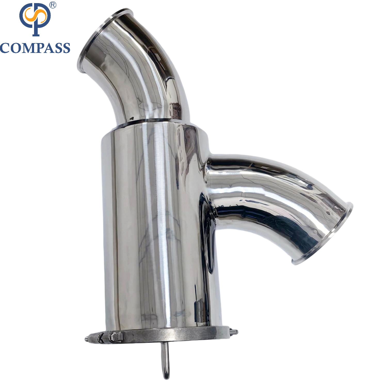 Buen Precio, 6 pulgadas, SS304, acero inoxidable sanitario, 0,5 micras, SMS, abrazadera Premium, filtro tipo codo sin retención con pulido de espejo