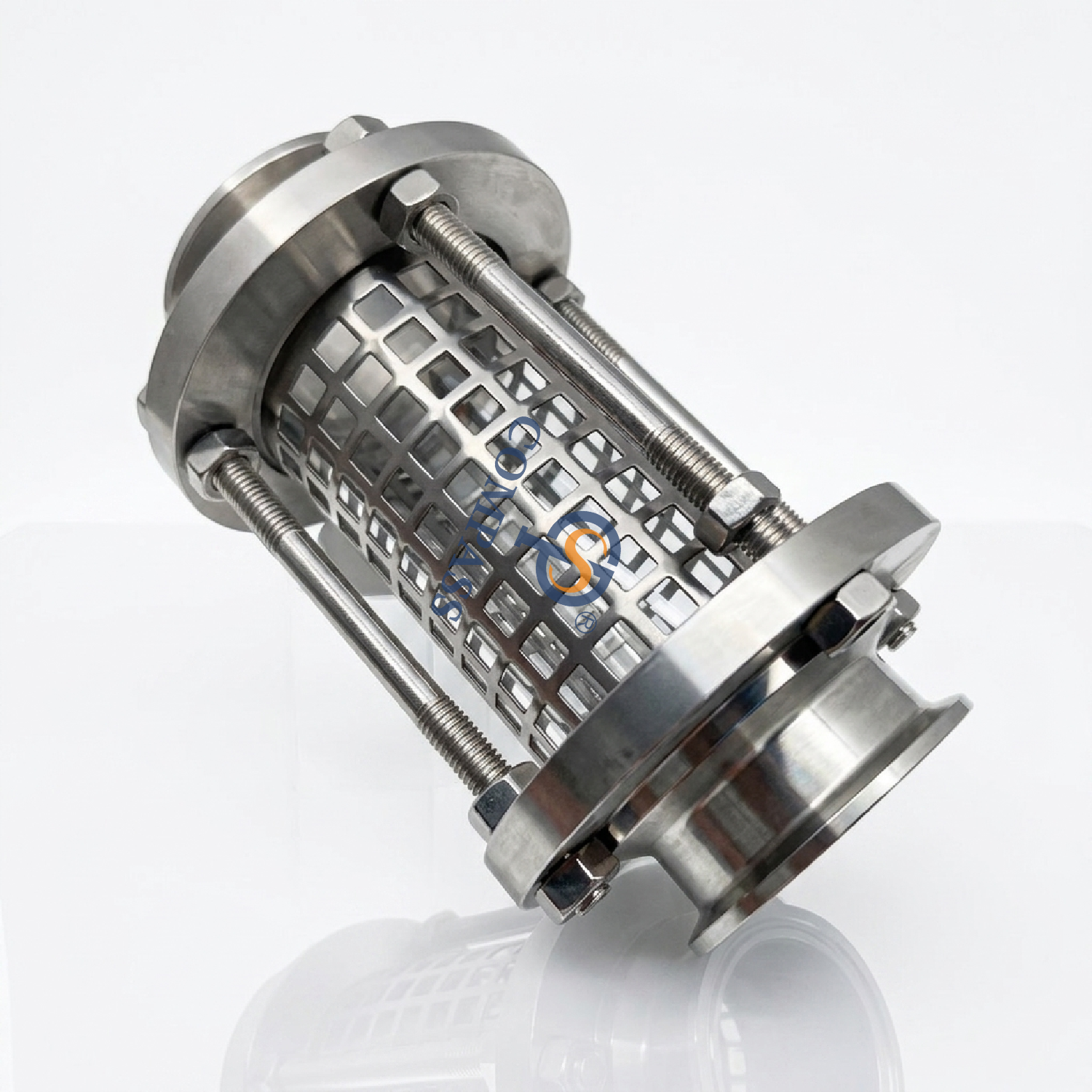 Mirilla de vía recta con abrazadera para tubería TC91MM DN65 SS316L con pantalla protegida