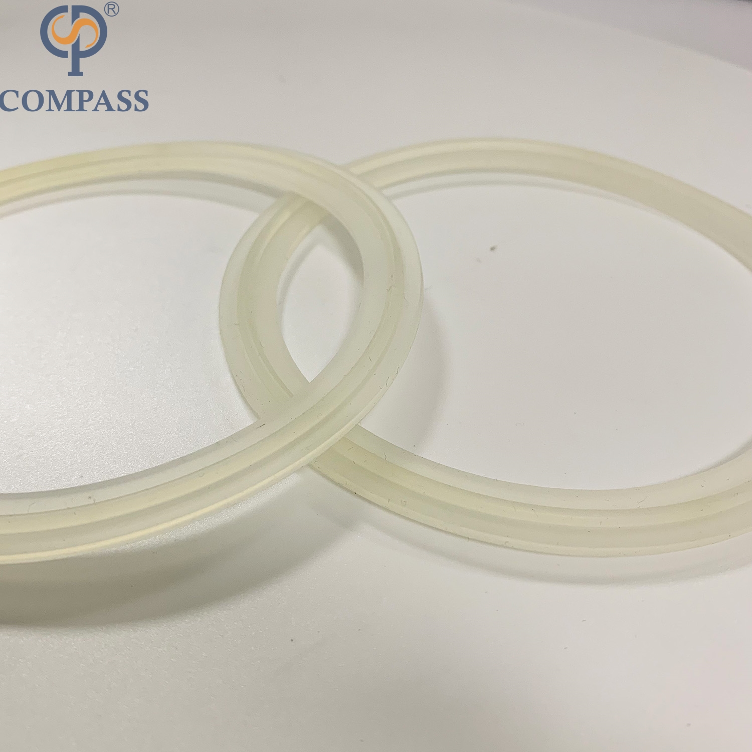 Abrace la junta transparente del silicón de la categoría alimenticia TC64MM de 2 pulgadas sin el labio