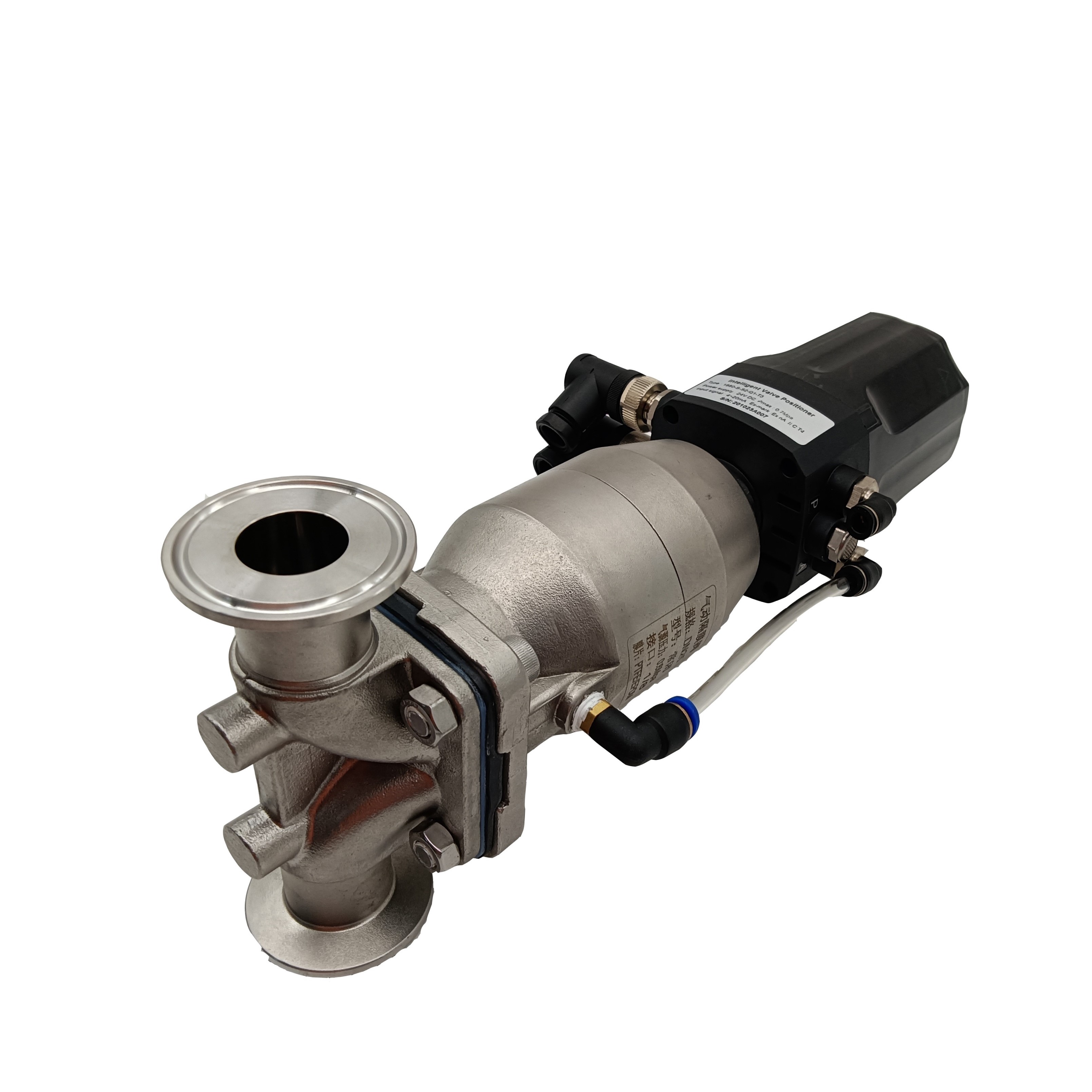 1/2 pulgada 12.7 mm de alta calidad Higiénica acero inoxidable SS316L SNUMADE SMS Diafragma recto Vavle con cabeza de control