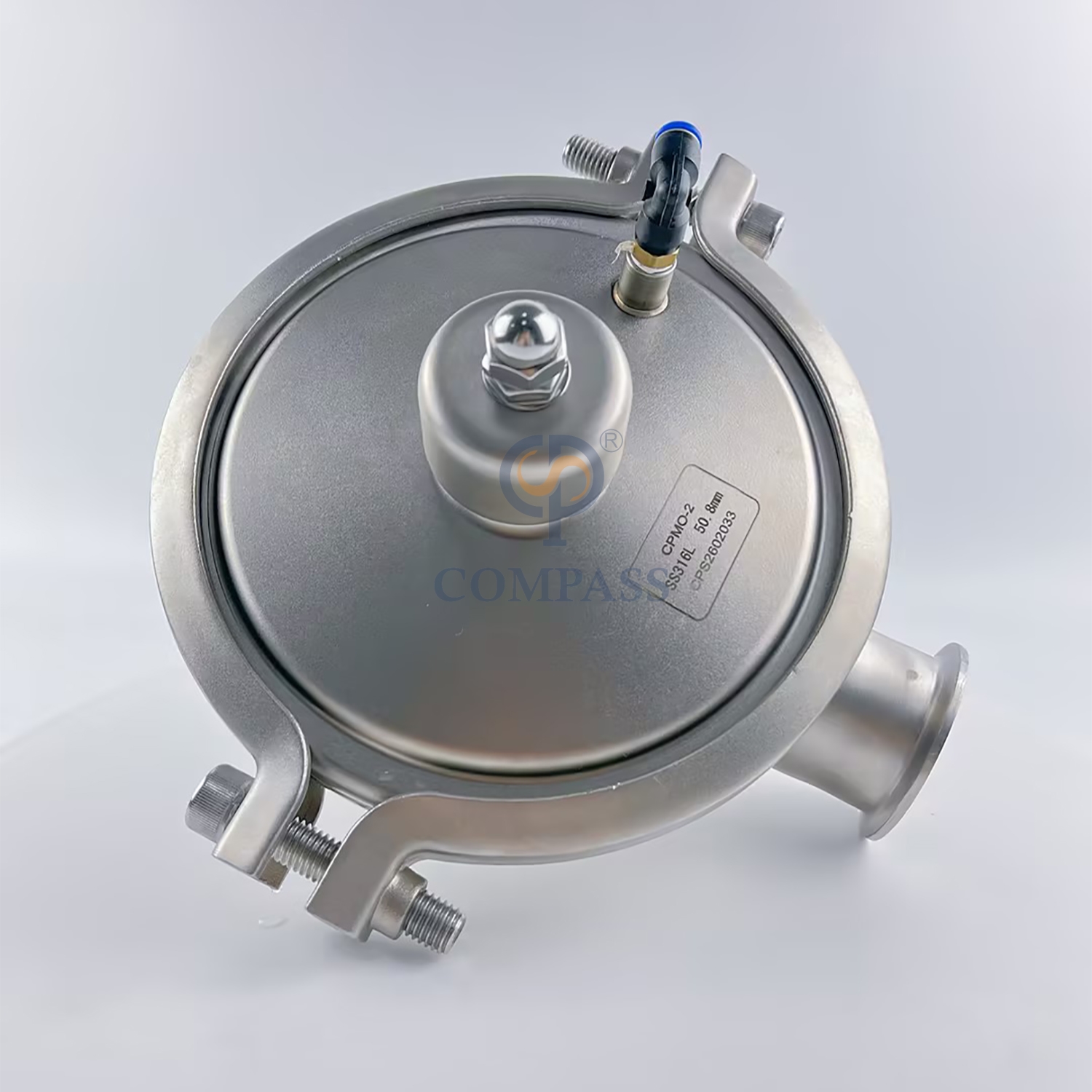 SMS CPM0-2 2 ''TC64MM Válvula sanitaria de presión constante de presión ajustable de acero inoxidable SS316L para tratamiento de agua Gas líquido