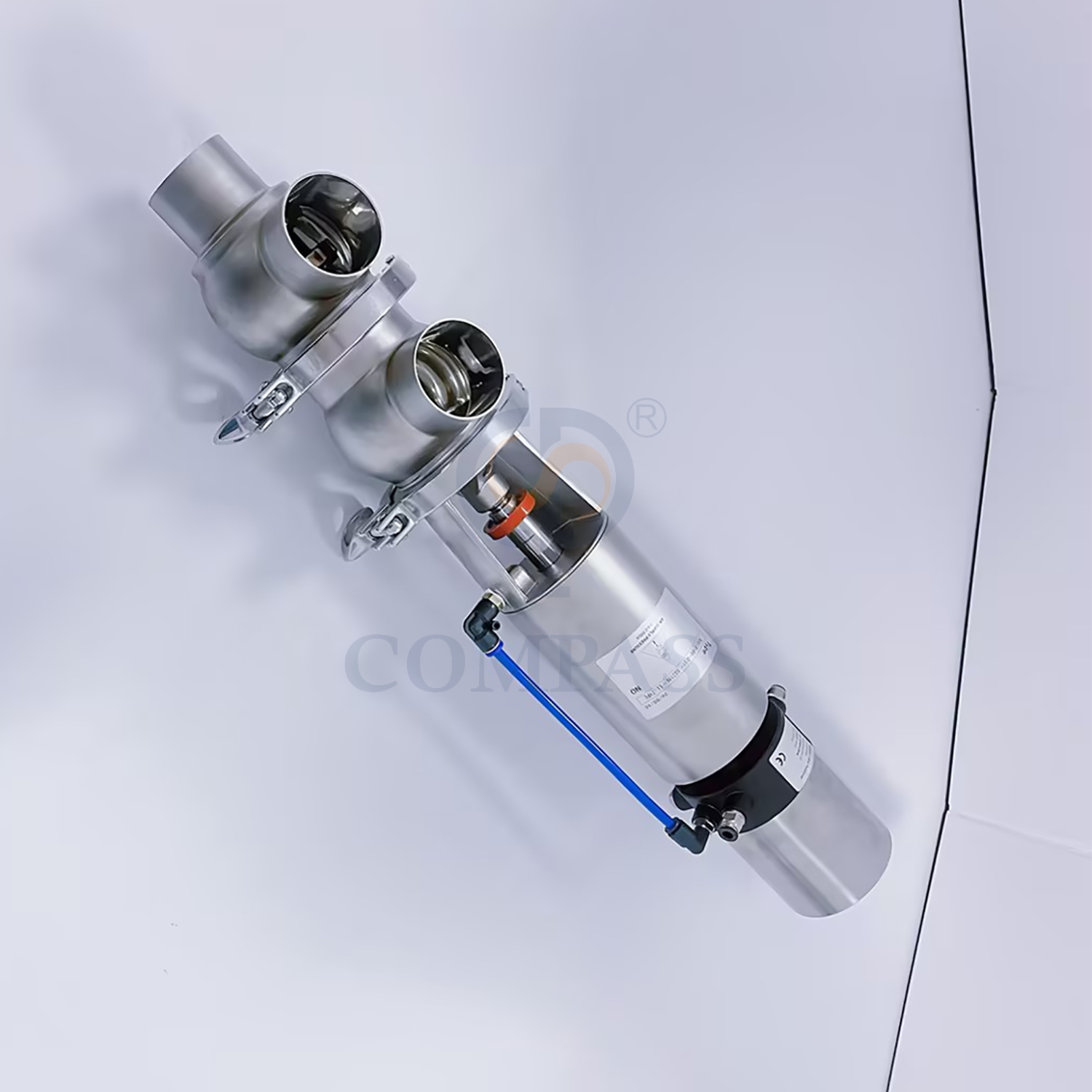50.8MM Sanitary Stainless Steel 316L 21 Model LL Type Pneumatic Three-Way Weld Diverter Valve with Intelligent Valve Positioner