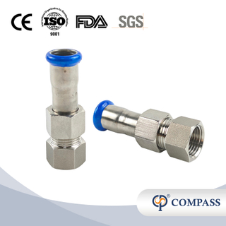 DN15 acero inoxidable sanitario SS304 BS Single Snwen unión roscada hembra