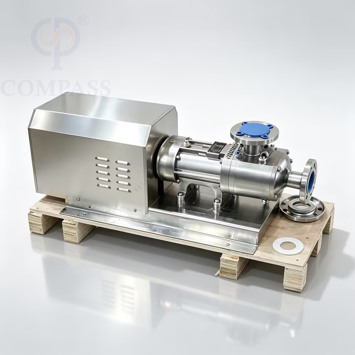 Bomba eléctrica de acero inoxidable Santary SS304 4KW, superventas, bomba paralela de doble tornillo trifásica de 400V con aislamiento de chaqueta