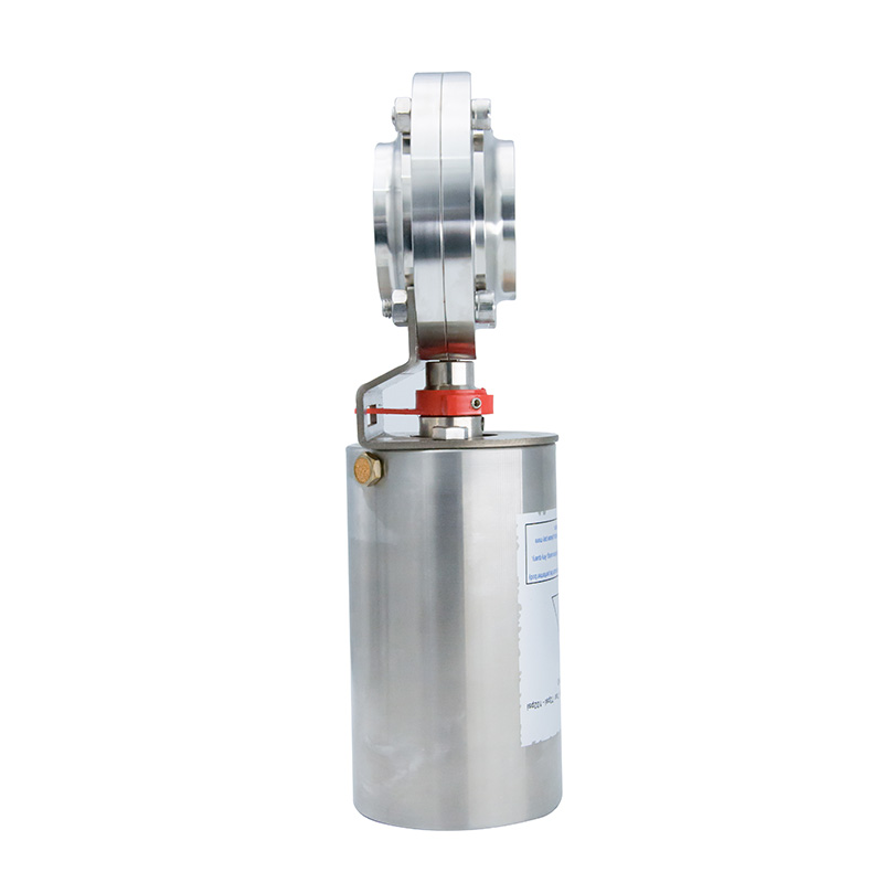 1/2 pulgada de 12,7 mm higiénico acero inoxidable de acero inoxidable Grado SS304 SMS Válvula de mariposa neumática de soldadura 