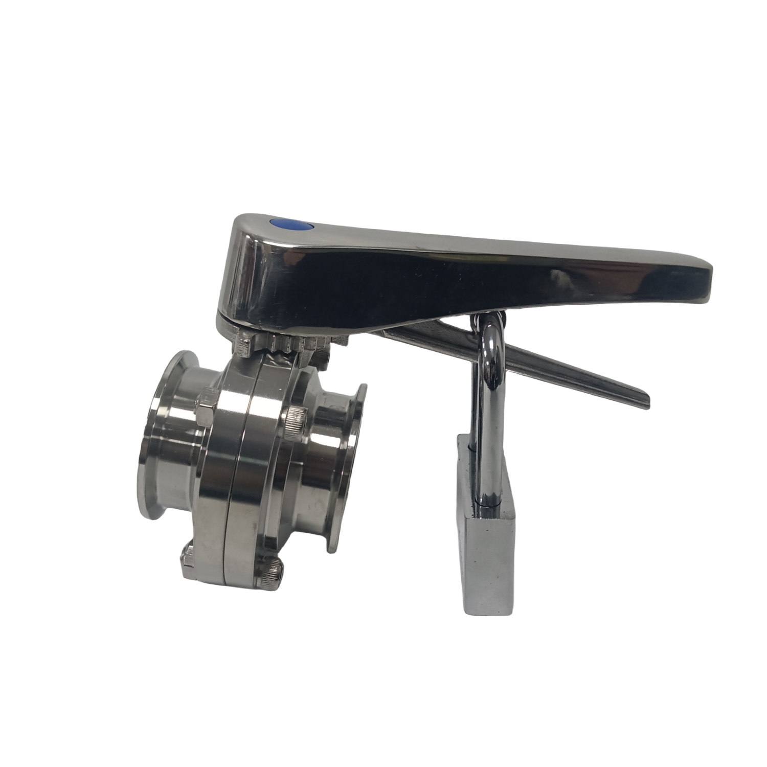 2 pulgadas de 51 mm higiénico acero inoxidable de acero inoxidable Grado SS304 Válvula de mariposa tri -clamp manual de SMS con sello Viton
