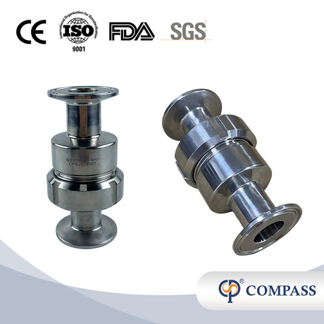 25,4 mm de acero inoxidable SS316L Grado alimentario SMS SMS Ferrule de un solo unión Válvulas de retención