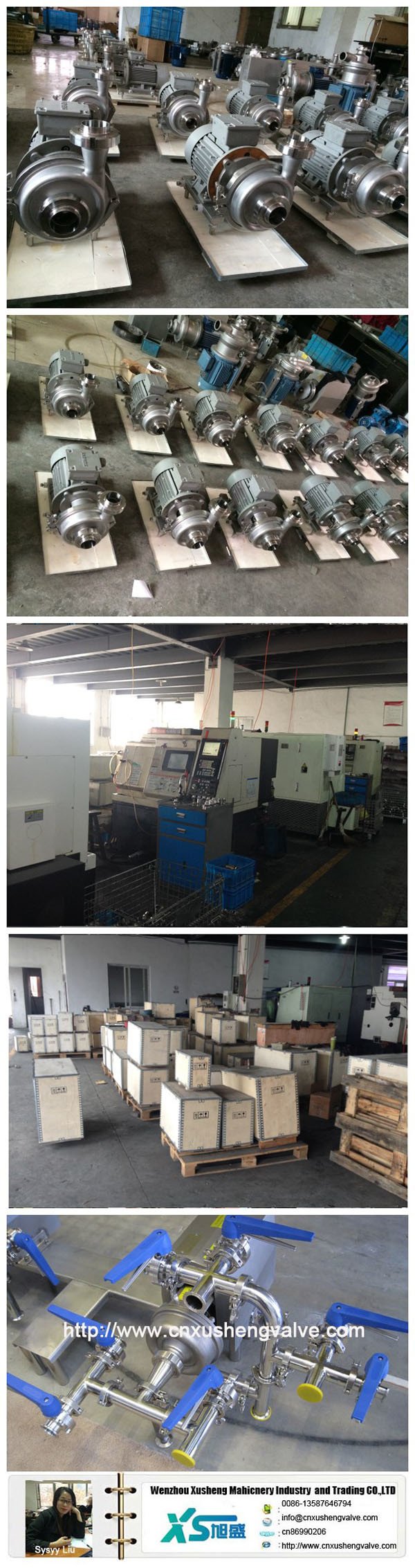 Bomba centr&iacute;fuga del impulsor abierto de acero inoxidable sanitario