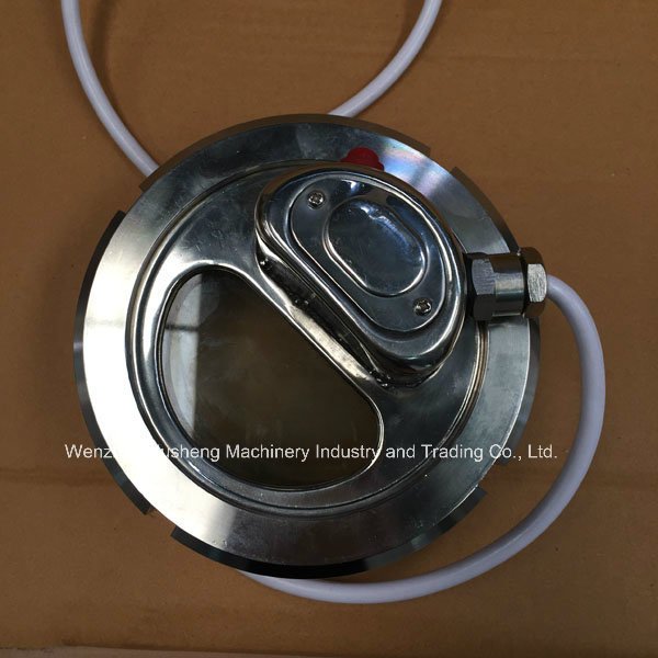 DN80 SS304 de acero inoxidable Indicador de luz de 24V de acero inoxidable vidrio