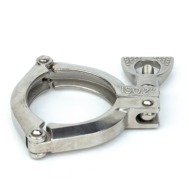 Montaje de férula de abrazadera de tuerca de rosca de pasador doble sanitario