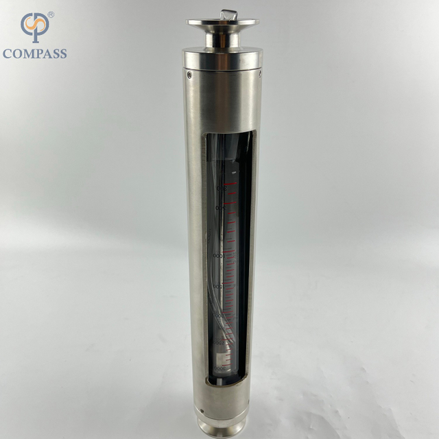 Medidor de flujo de rotor de vidrio sanitario SS316 Lzb-K30
