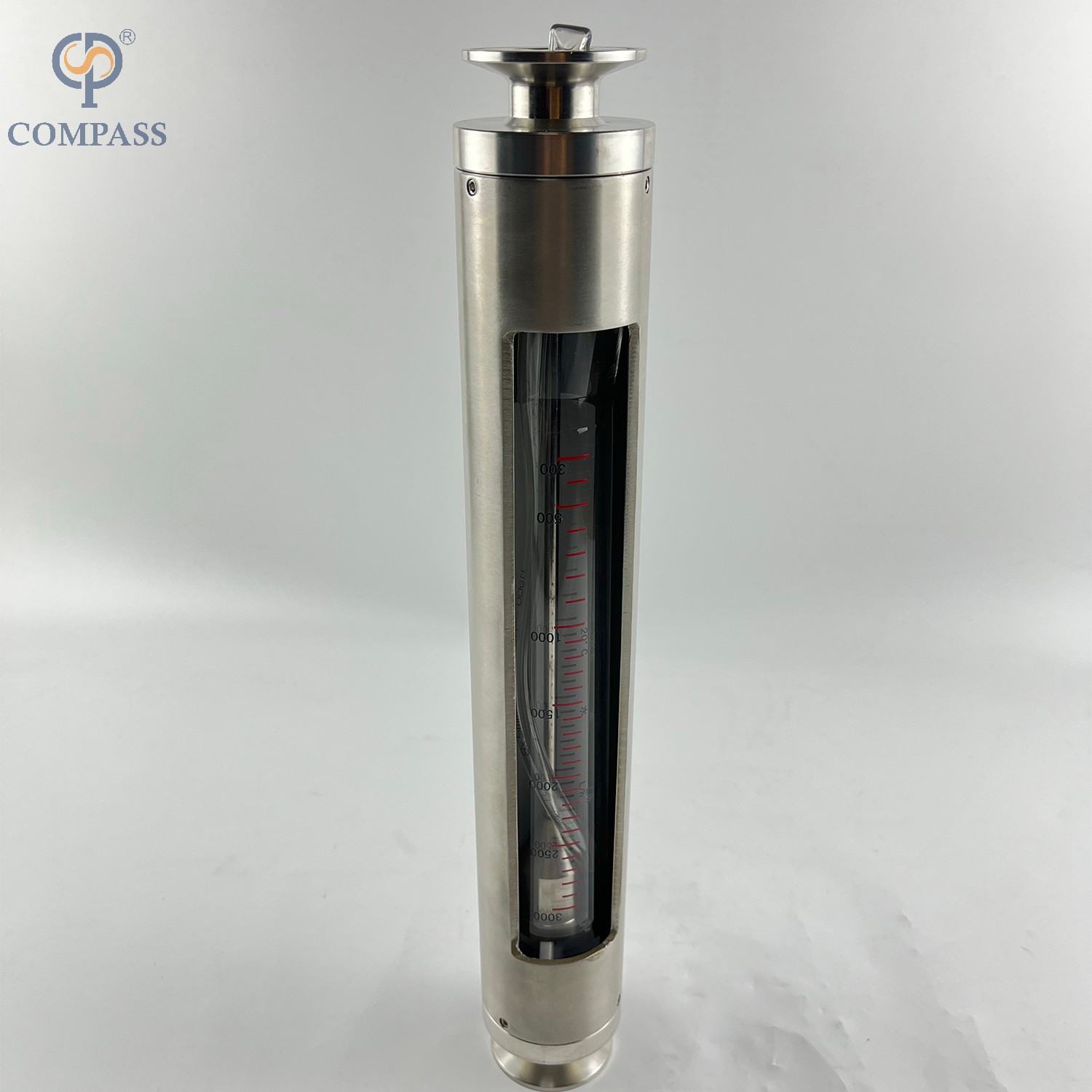 Medidor de flujo de rotor de vidrio sanitario SS316 Lzb-K30