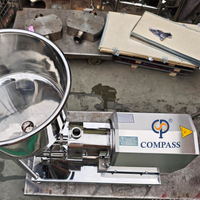 Emulsionante de dispersión de tubería de una sola etapa de alto cizallamiento de 5,5 kW con embudo de 45 l