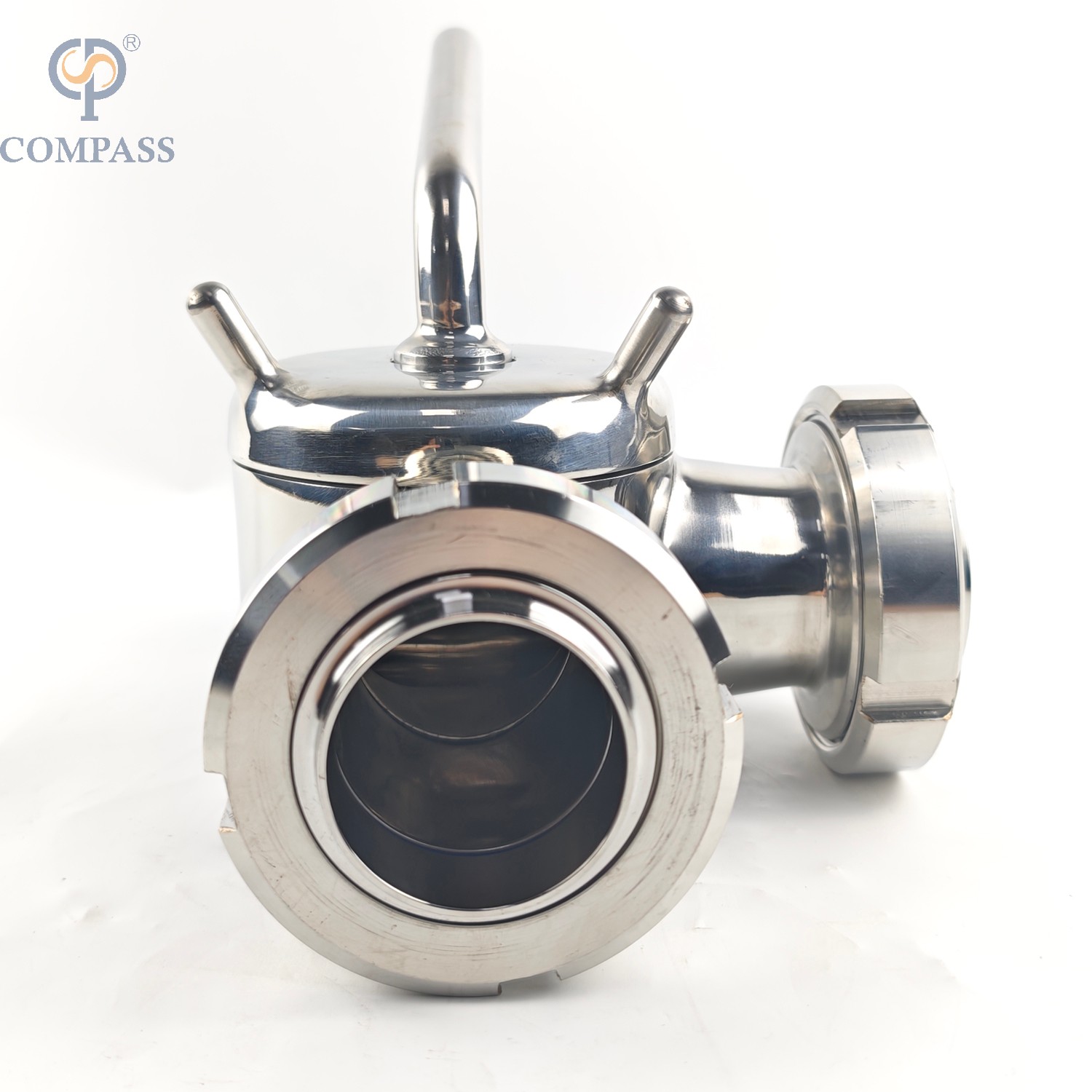 Acero inoxidable sanitario SS304 DN50 Union T-Port Tres formas de enchufe