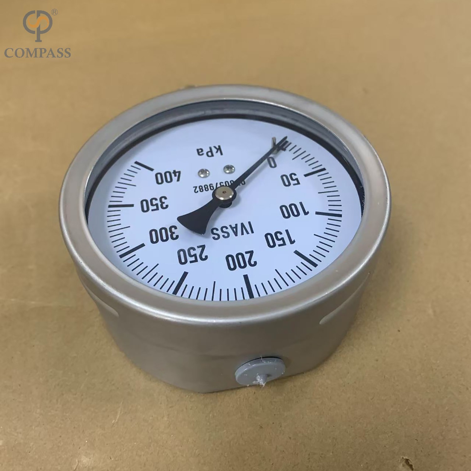 1/2 '-BSP de acero inoxidable SS304 Manguidor de presión del tallo radial 100 mm