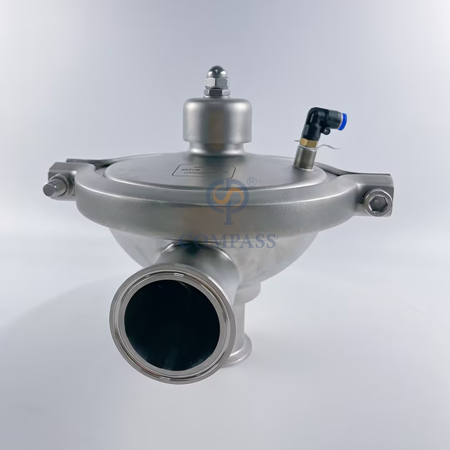 SMS CPM0-2 2 ''TC64MM Válvula sanitaria de presión constante de presión ajustable de acero inoxidable SS316L para tratamiento de agua Gas líquido