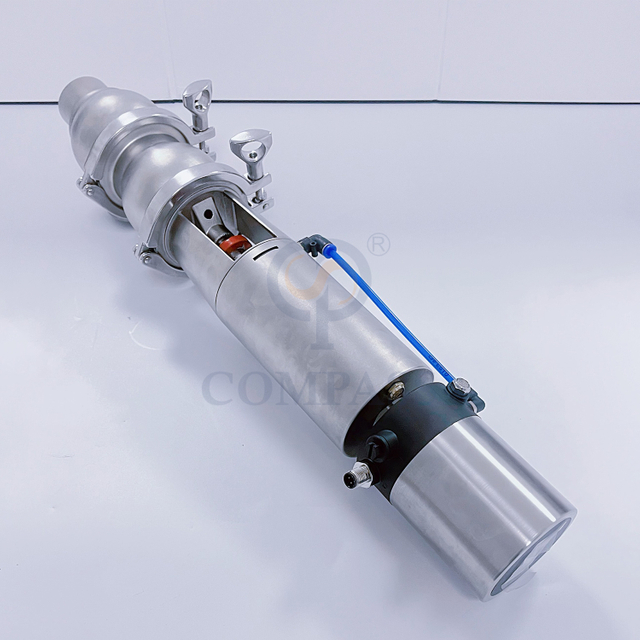 50.8MM Sanitary Stainless Steel 316L 21 Model LL Type Pneumatic Three-Way Weld Diverter Valve with Intelligent Valve Positioner