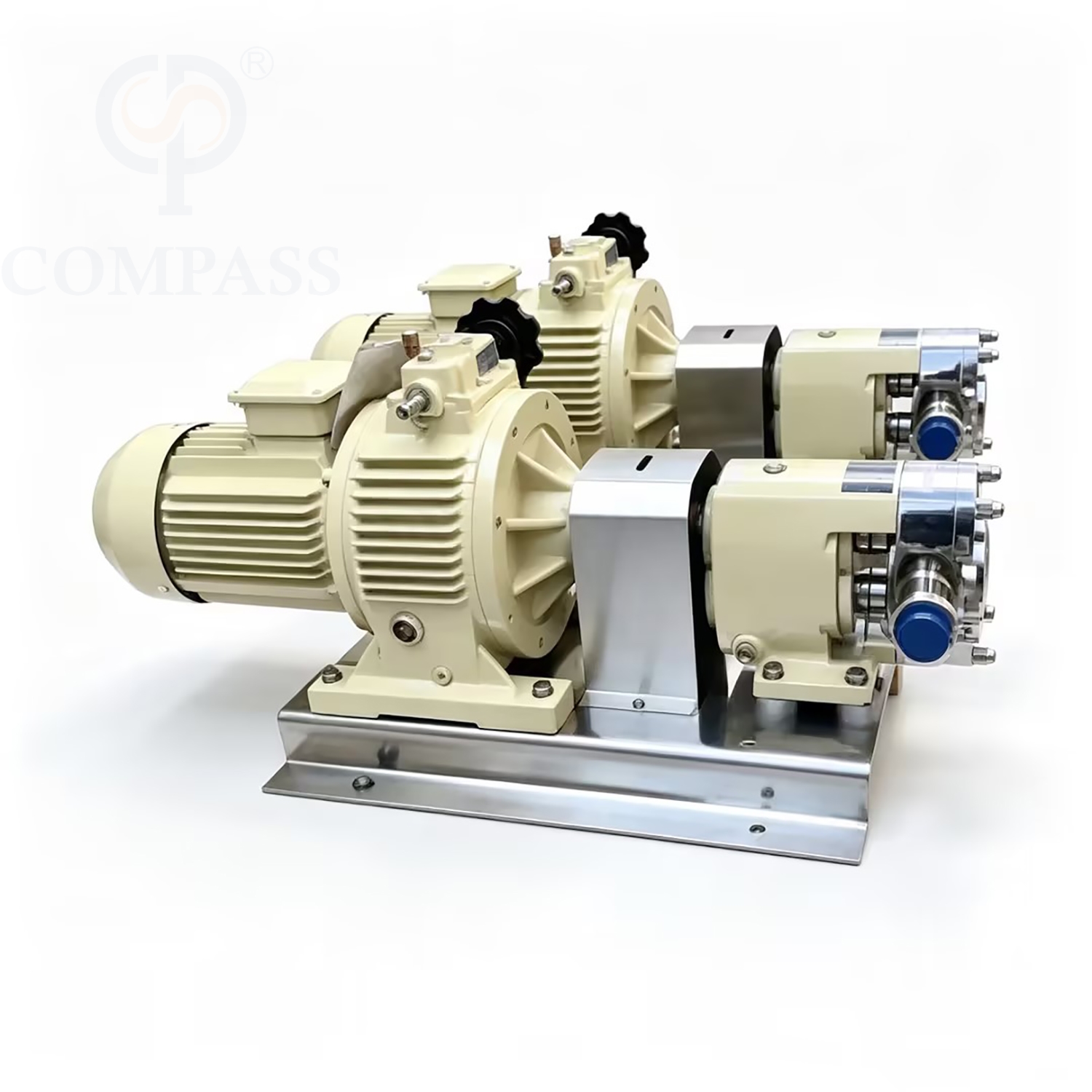 ZB3A-12-2.2kw SS316L 400V 50HZ Bomba de lóbulo de relación de velocidad constante de engranaje eléctrico OEM de acero inoxidable sanitario para crema y chocolate