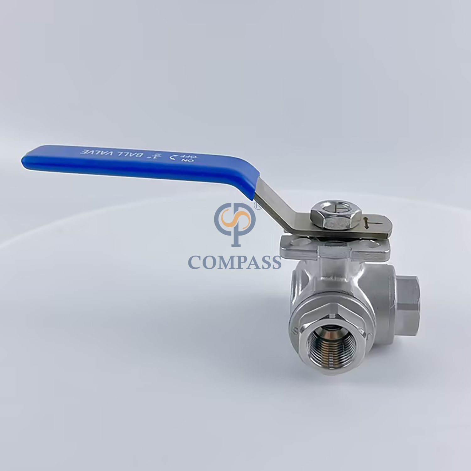 Vávula de bola industrial del hilo femenino PN16 SS304 DN15 del NPT del puerto T del grado