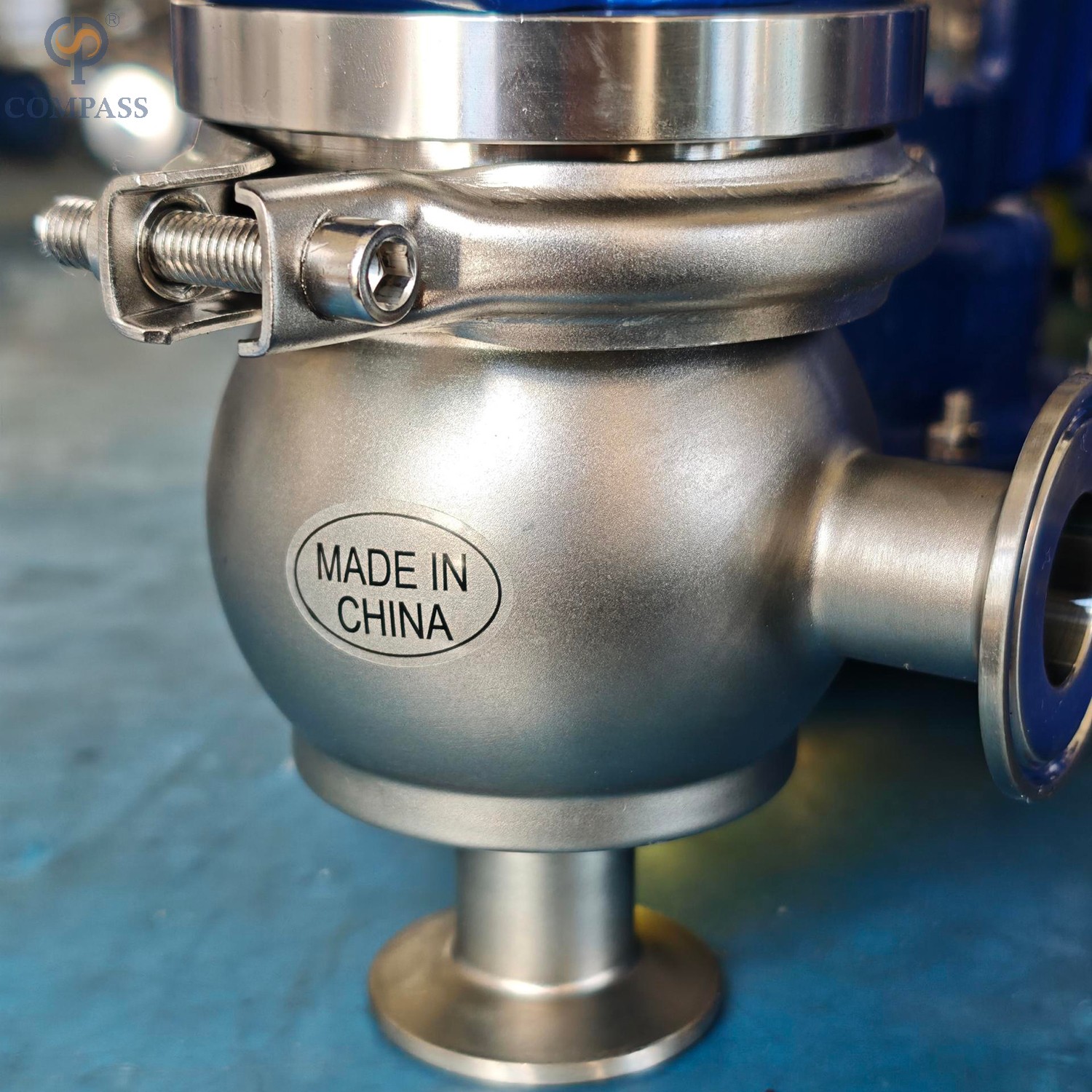 25.4 mm-mt1 ss316l válvula de flujo de diafragma electroneumático TC sanitario sin posicionador sin posicionador