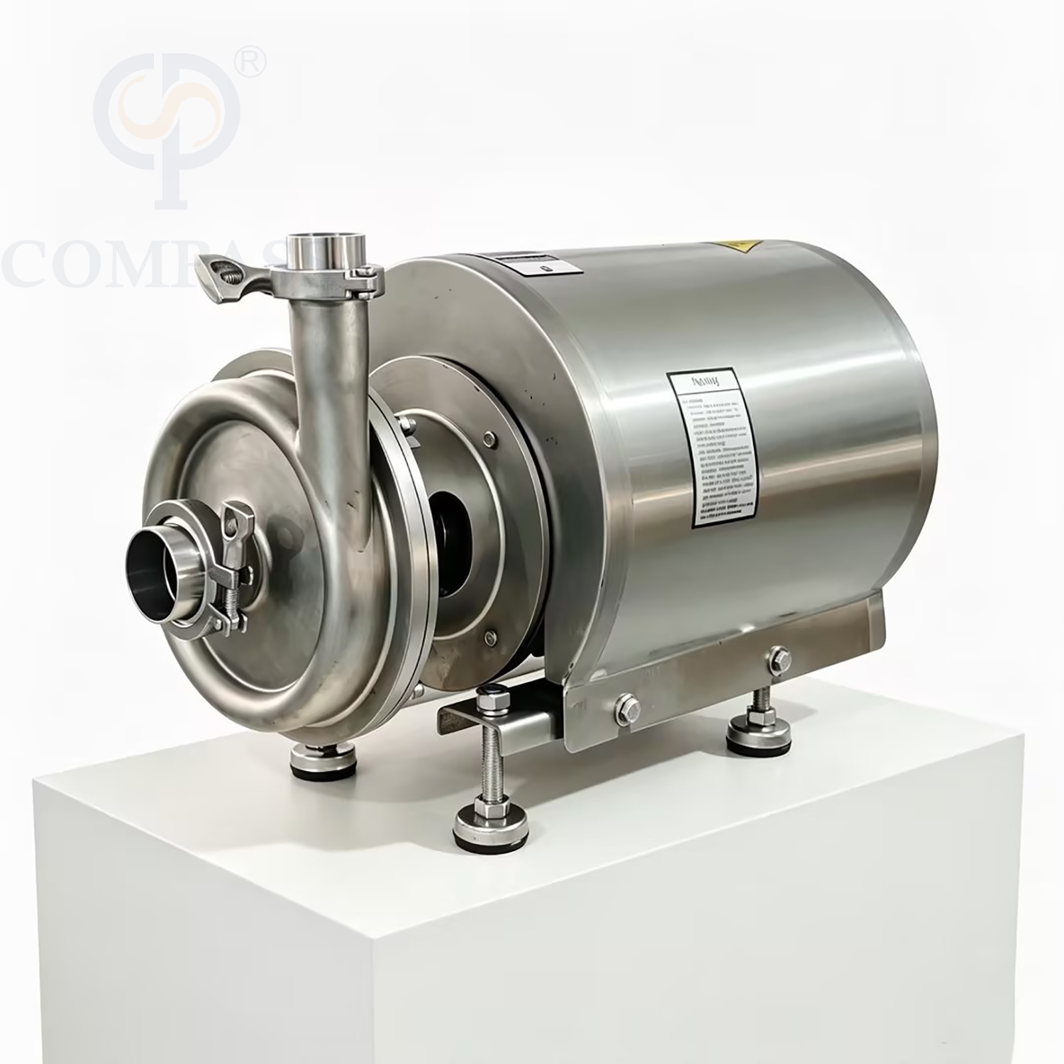 Bomba centrífuga eléctrica sanitaria higiénica de grado alimenticio SS304 OEM 415V con cubierta protectora de Motor redonda KSCP-10T-24M-2.2KW