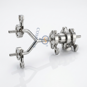 SS316L DN10 TC34MM Codo Modelo Y Tee con válvula de retención de virola y adaptador de manguera