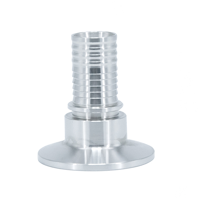 Adaptador de manguera tipo abrazadera de tubo de acero inoxidable sanitario