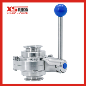 Válvula de bola de instalación rápida tipo mariposa sujeta sanitaria de acero inoxidable SS304