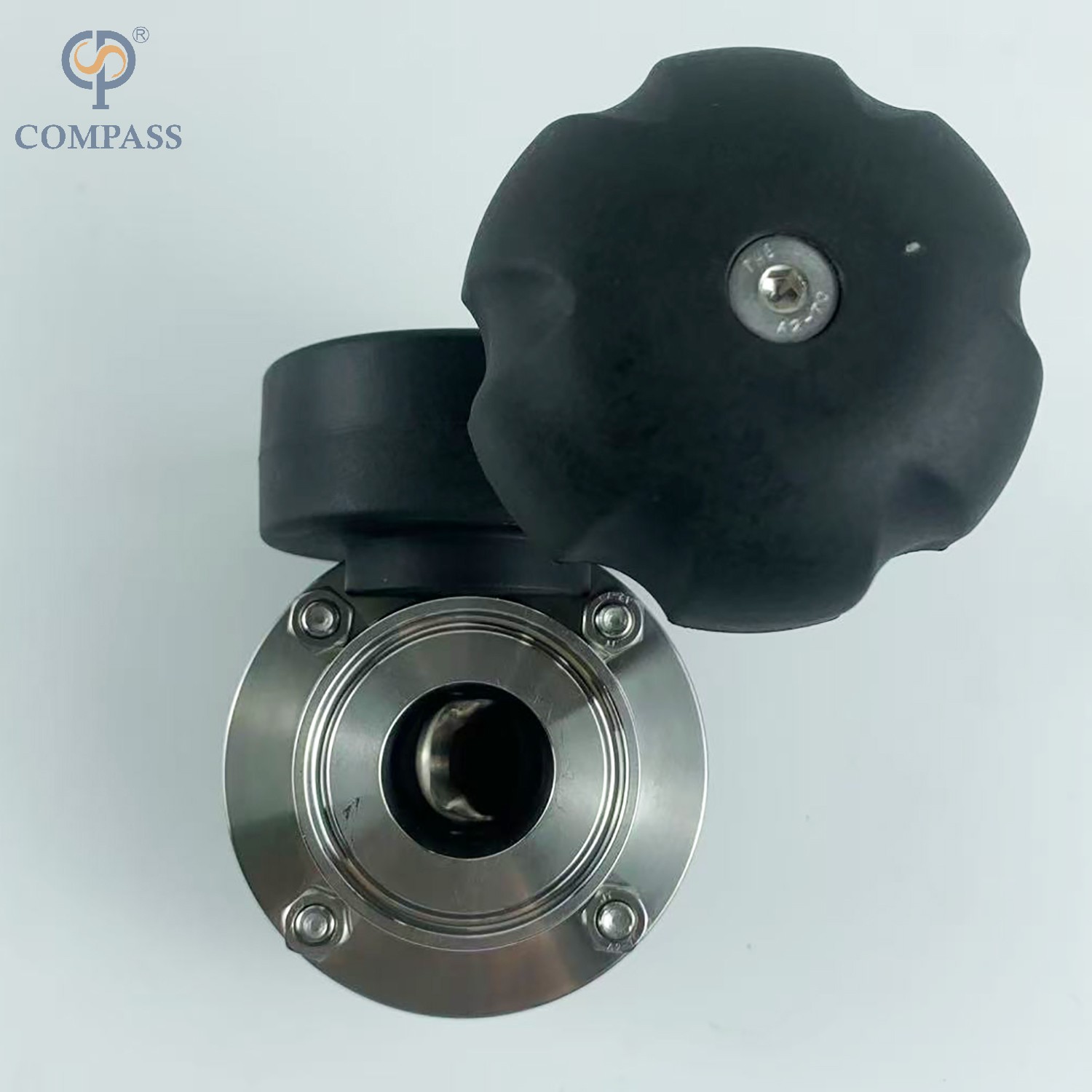 VÁLVULA DE BUFFERFLY DE MICRO AJUSTE CON SUJECIÓN SANITARIA MANUAL SMS DE GRADO ALIMENTARIO SS304