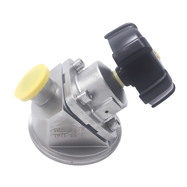 1 1/2 pulgada 38.1 mm de alta calidad Hygienic Hygienic Acero inoxidable SS316L Manual SMS Cuesta Tank Bottom Diafragm Vavle con mango de plástico