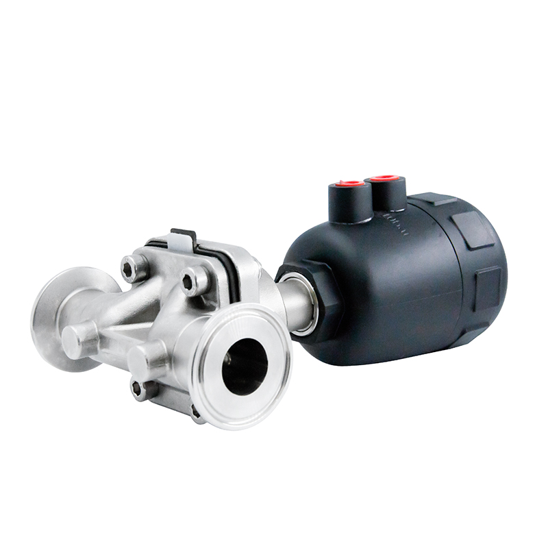 1/2 pulgada 12.7 mm de acero inoxidable higiénico sanitario de alta calidad SS316L SNUMADE SMS Diafragma recto Vavle con pequeño plástico neumático
