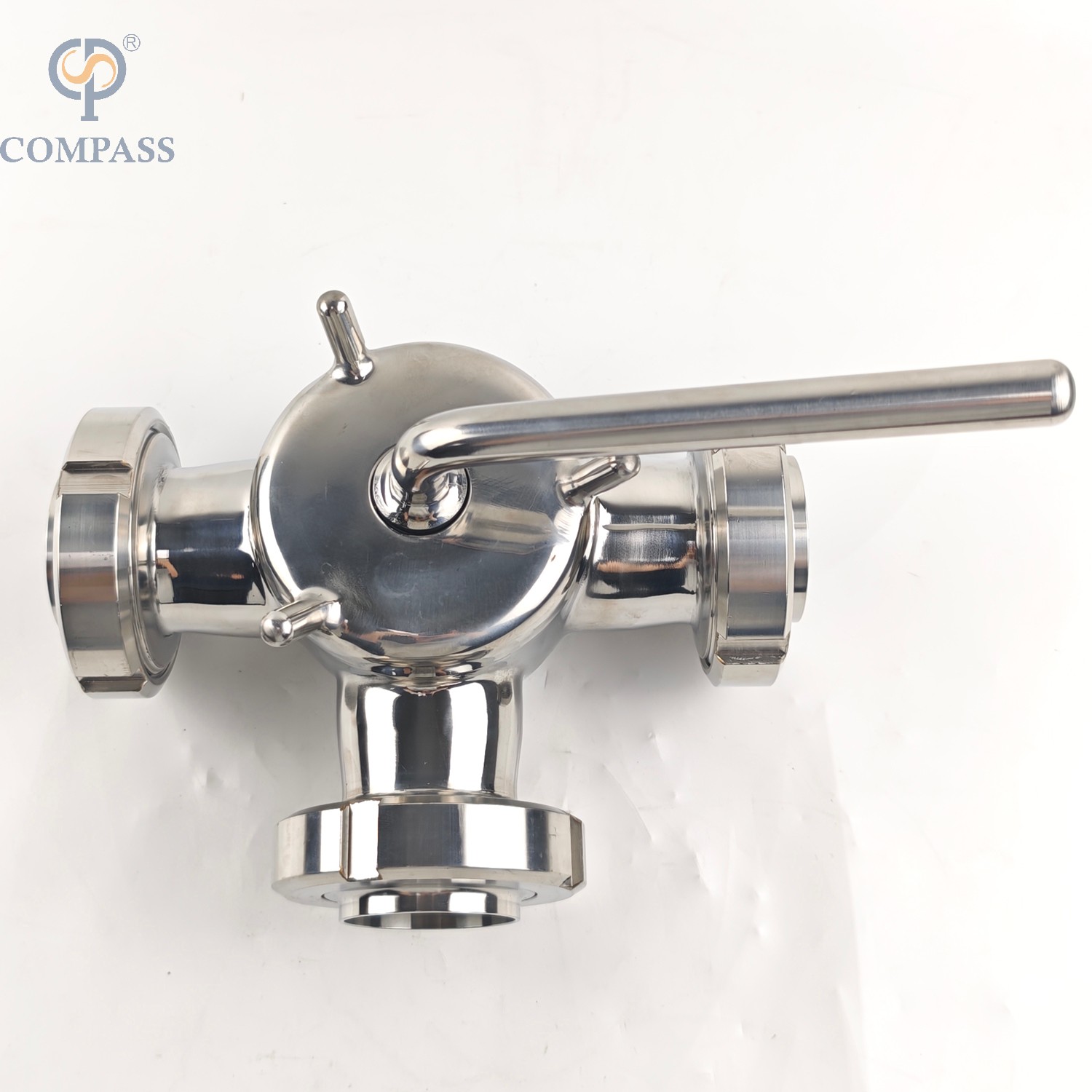 Acero inoxidable sanitario SS304 DN50 Union T-Port Tres formas de enchufe