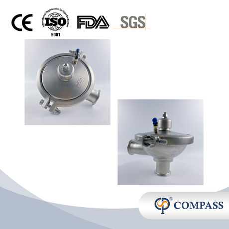 SMS CPM0-2 2 ''TC64MM Válvula sanitaria de presión constante de presión ajustable de acero inoxidable SS316L para tratamiento de agua Gas líquido