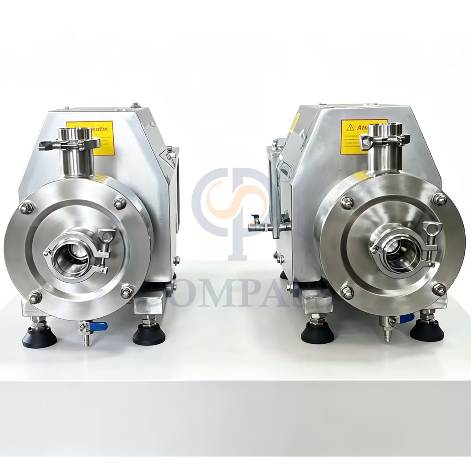Emulsionante de dispersión de alto cizallamiento para tubería de TRL-1 de grado alimenticio sanitario SS304, 380V, 50HZ, 3P, 4kw, con motor de China y tanque de bomba de agua