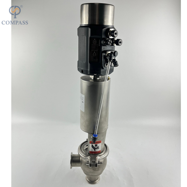 Válvulas reguladoras de flujo sanitarias sanitarias de acero inoxidable TC con cabezal de control