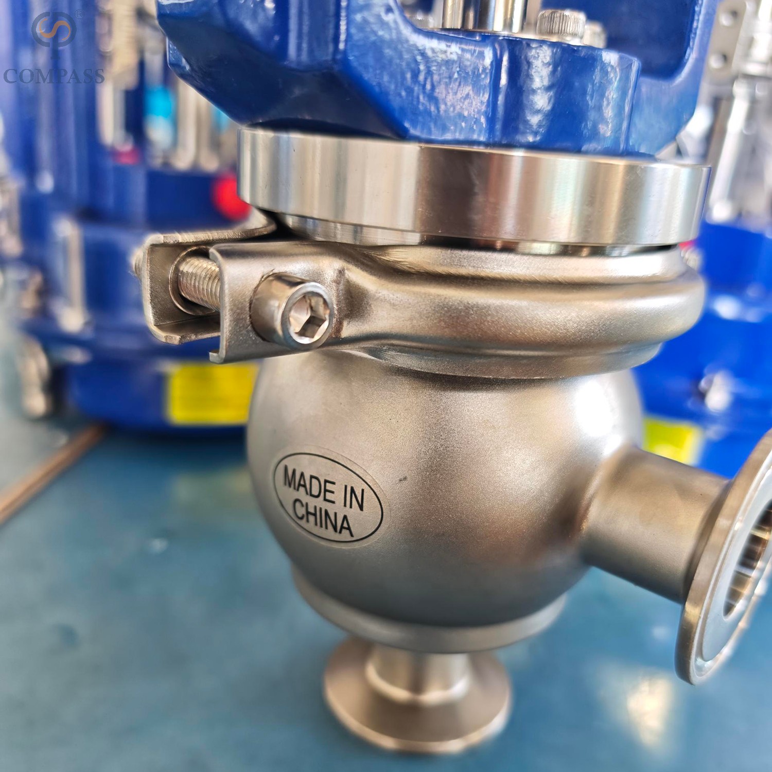 25.4 mm-mt1 ss316l válvula de flujo de diafragma electroneumático TC sanitario sin posicionador sin posicionador