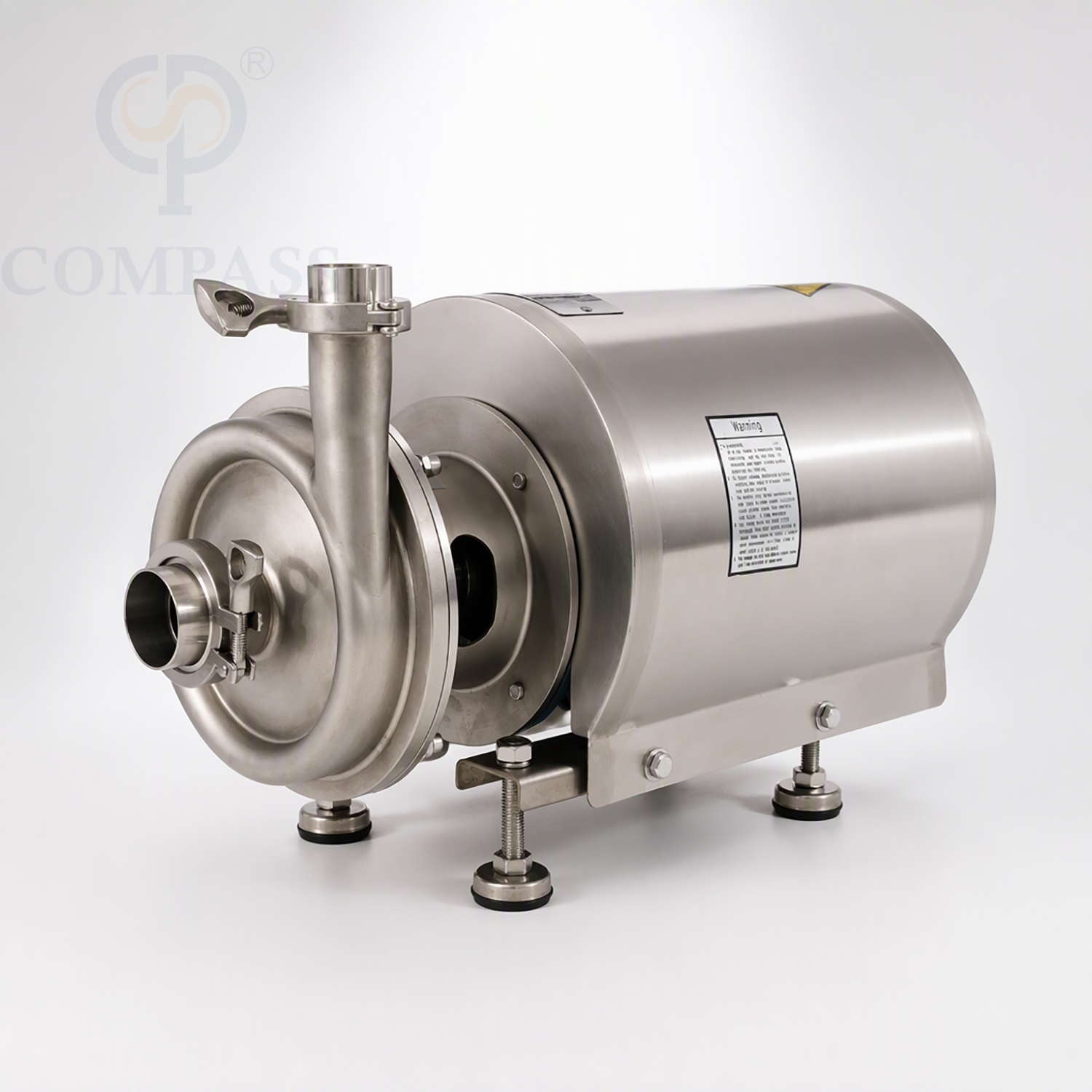 Bomba centrífuga eléctrica sanitaria higiénica de grado alimenticio SS304 OEM 415V con cubierta protectora de Motor redonda KSCP-10T-24M-2.2KW
