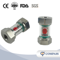 Impulsor de acero inoxidable SS30 Indicador de flujo de agua VERTICA VERDAD