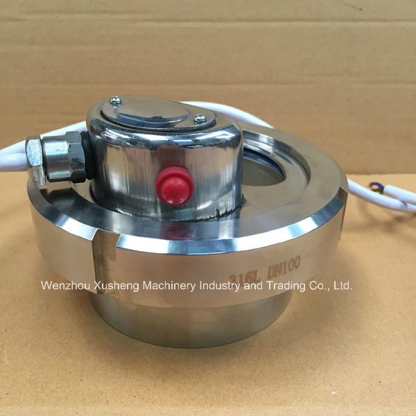 DN150 acero inoxidable AISI316 DIN11850 Soldadura Indicador de luz de luz de vidrio