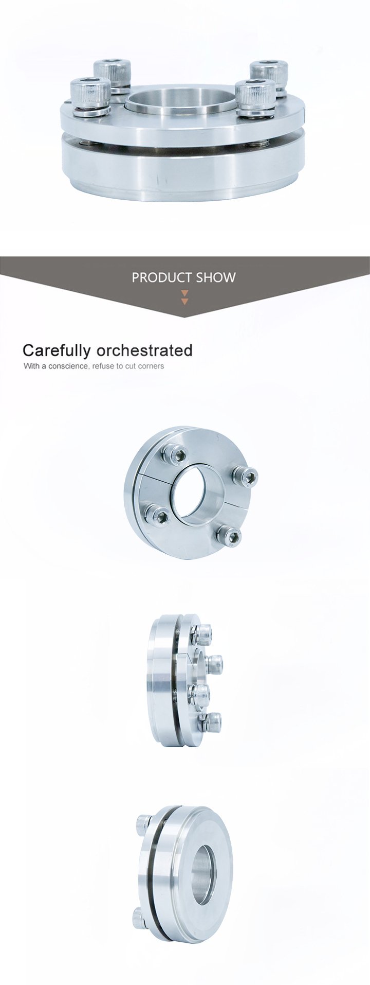 Acero inoxidable 304 316L brida as&eacute;ptica sanitaria