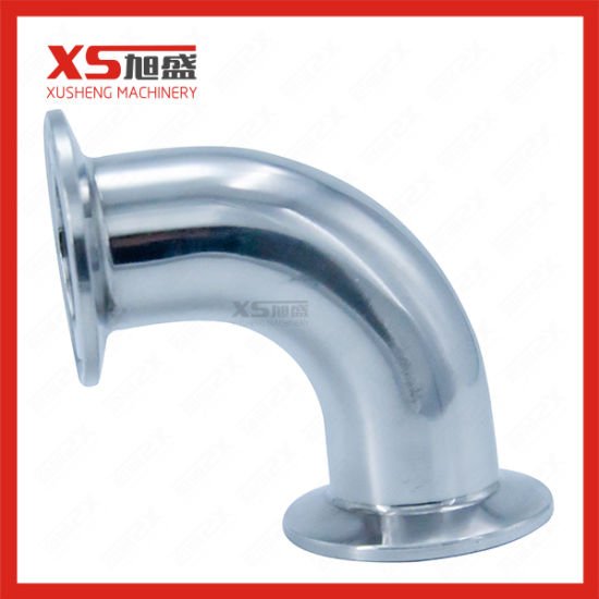 Acero inoxidable SS316L Sujeción sanitaria Curva de codo de 45 grados