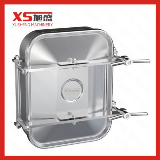 Tapa de registro rectangular exterior de acero inoxidable de 470 mm * 760 mm con presión