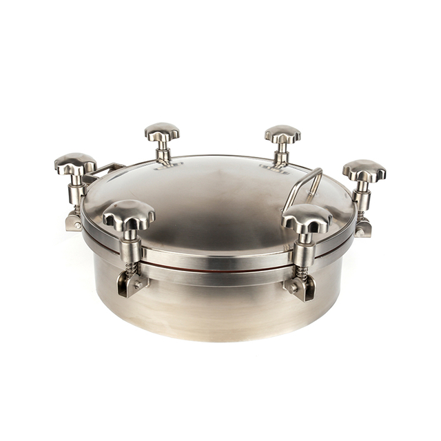 Tamaño DN500mm Sanitaria Presión Manways Tapa de registro con manijas