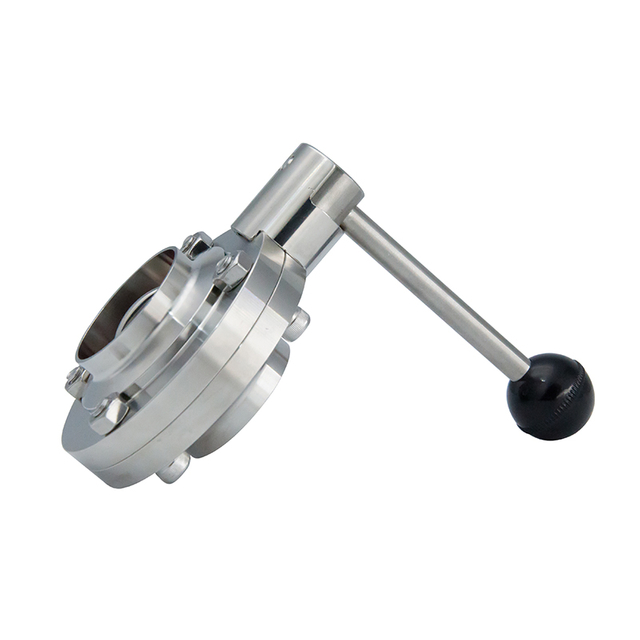 Válvula de mariposa sanitaria manual DIN para farmacia