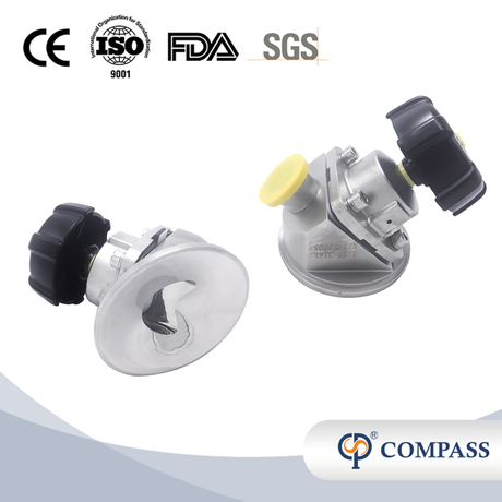 1 1/2 pulgada 38.1 mm de alta calidad Hygienic Hygienic Acero inoxidable SS316L Manual SMS Cuesta Tank Bottom Diafragm Vavle con mango de plástico