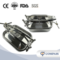 ENTRADAS RECTANGULARES EXTERIORES DE ACERO INOXIDABLE SS304 CON UN BRAZO INTERSECTANTE